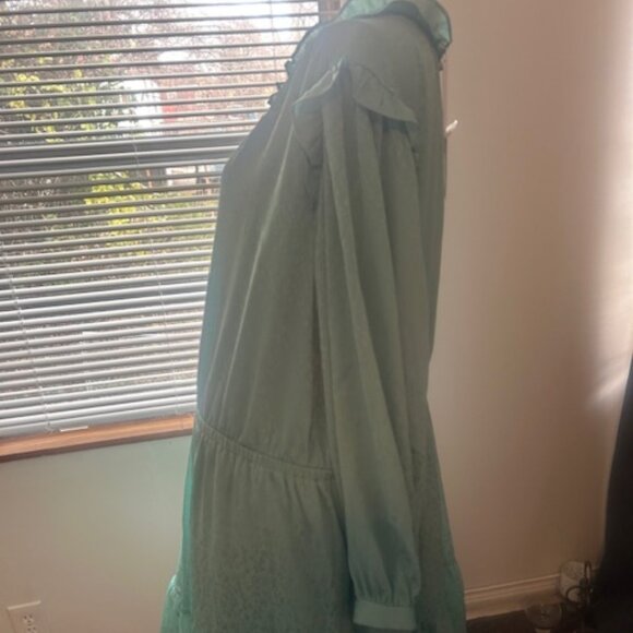 LC Lauren Conrad Adel Blue ruffle neck & bottom dress, size 3X - Picture 3 of 6